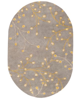 Surya - Athena ATH-5060 Taupe 6' x 9' Oval Area Rug