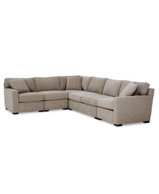 Furniture - Radley 5-Pc. Fabric Sectional Sofa with Apartment Sofa