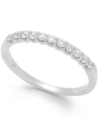 Macy's - Diamond Scalloped Band in 14k White Gold (1/4 ct. t.w.)