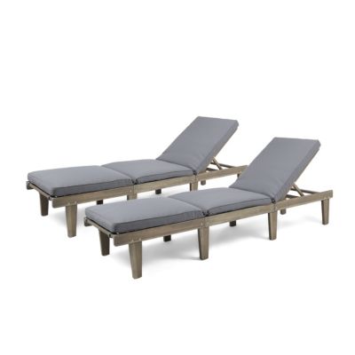 Noble House - Ariana Outdoor Chaise Lounge, Quick Ship (Set of 2)