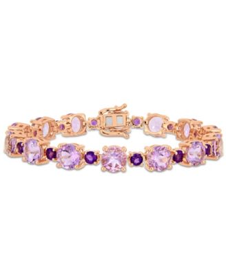 Macy's - Pink Amethyst (24-5/8 ct. t.w.) Tennis Bracelet in Sterling Silver (Also Available In Blue Topaz & Citrine)