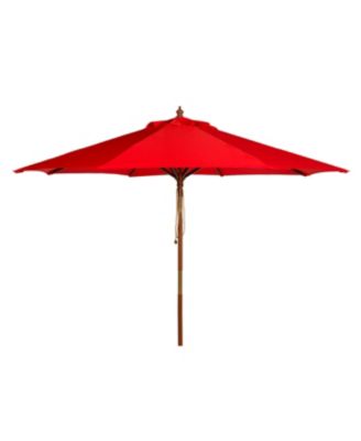 Safavieh - Cannes 9' Wooden Umbrella, Quick Ship