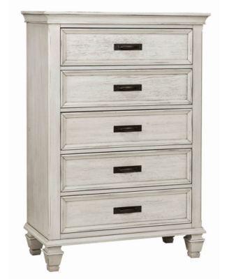 Macy's - Franco 5-drawer Chest Antique White