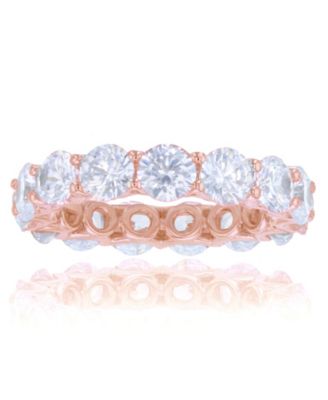 Macy's - White Cubic Zirconias Eternity Band in 14k Rose Gold Plated Sterling Silver