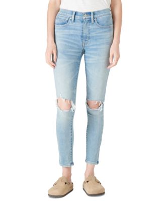 Lucky Brand - Bridgette Destructed High-Rise Skinny Jeans