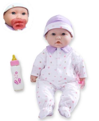 JC TOYS - JC Toys, La Baby 16 inch Purple Washable Soft Body Baby Doll with Accessories - For Children 12 Months and older, Designed by Berenguer.