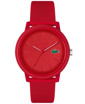 Lacoste - Men's 12.12 Red Silicone Strap Watch 42mm