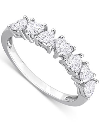 Macy's - Diamond Heart-Cut Anniversary Band (1 ct. t.w.) in 14k White Gold