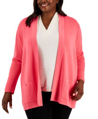 Anne Klein - Plus Size Open-Front Cardigan