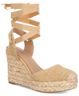 I.N.C. International Concepts - Women's Maisie Lace-Up Espadrille Wedge Sandals