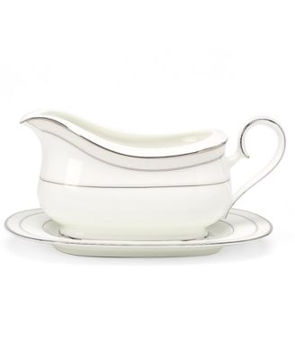 Noritake - "Montvale Platinum" Gravy Boat with Tray, 16 oz