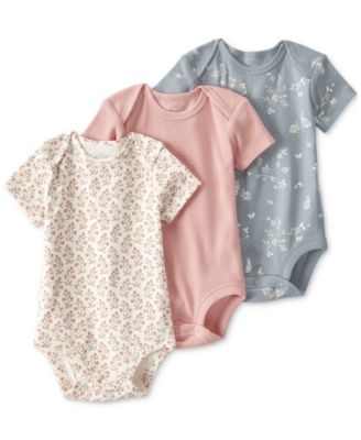 Carter's - Baby Girls Organic Cotton 3-Pc. Ribbed Bodysuit Set