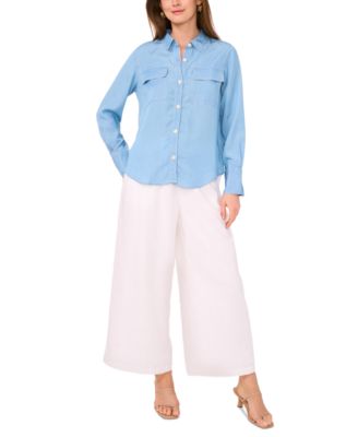 Vince Camuto - Women's Flap-Pocket Utility Shirt
