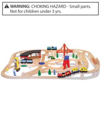 Melissa and Doug - Wooden Railway Set