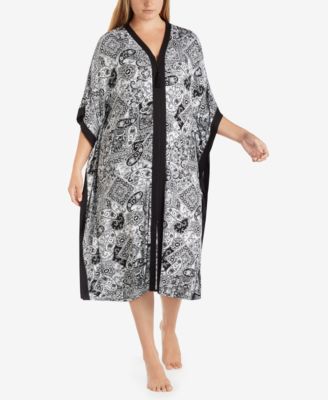 Ellen Tracy - Plus Size Wide-Sleeve Printed Caftan
