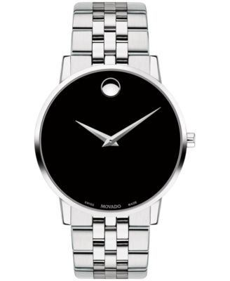 Movado - Men's Swiss Museum Classic Stainless Steel Bracelet Watch 40mm