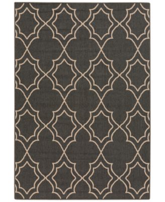 Surya - Alfresco ALF-9590 Black 5'3" x 7'6" Area Rug