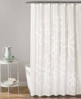 Lush Décor - Ruffle Flower 72" x 72" Shower Curtain