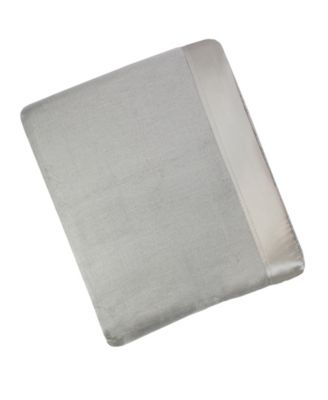 MELANGE HOME - Plaza Full/Queen Cotton Blanket With Silk Border