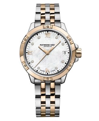 Raymond Weil - Women's Tango Swiss Diamond-Accent Two-Tone Bracelet Watch 30mm 5960-SP5-00995