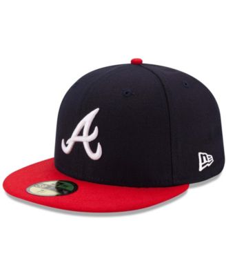 New Era - Men's Navy/Red Atlanta Braves Home Authentic Collection On-Field 59FIFTY Fitted Hat