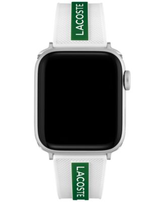 Lacoste - Striping White & Green Silicone Strap for Apple Watch&reg; 38mm/40mm