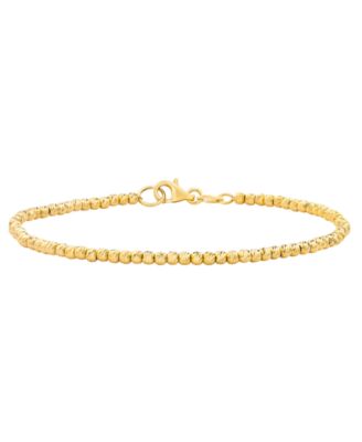 Italian Gold - Beaded Bracelet in 14k Gold