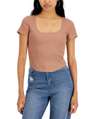 Hippie Rose - Juniors' Scoop-Neck T-Shirt