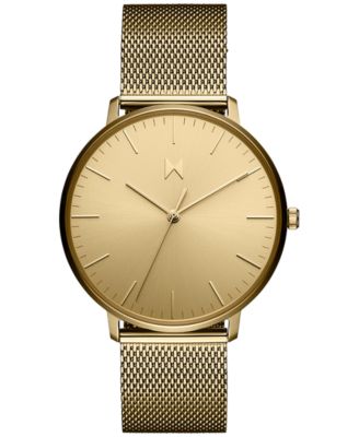 MVMT - Men's Legacy Slim Gold-Tone Mesh Bracelet Watch 42mm