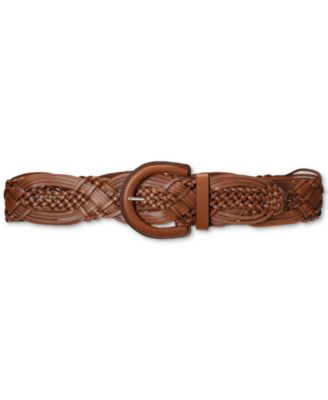 Lauren Ralph Lauren - Braided O-Ring Buckle Leather Belt