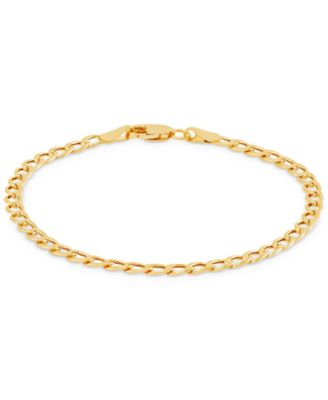 Macy's - Children's Polished Hollow Curb Chain Bracelet in 14k Yellow Gold