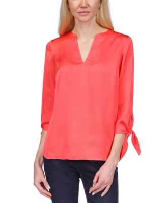 Michael Kors - Women's Satin Tie Top, Regular & Petite