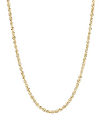 Macy's - 24" Diamond Cut Rope Chain Necklace in 14k Gold