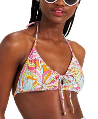 kate spade new york - Women's Drawstring-Front Bikini Top