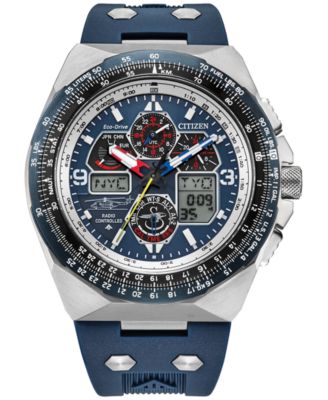 Citizen - Men's Chronograph Promaster Air Special Edition Sikorsky Skyhawk Blue Rabber Strap Watch 46mm
