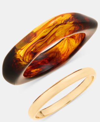 I.N.C. International Concepts - Tortoise Shell and Gold-Tone Bracelets, Set of 2