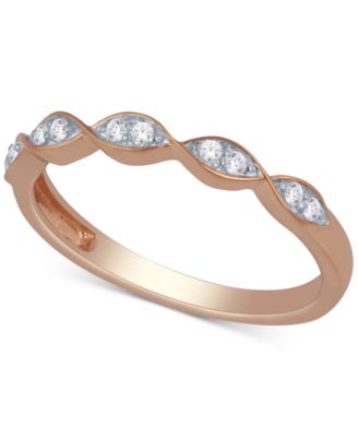 Macy's - Diamond Scalloped Stackable Band (1/10 ct. t.w.)