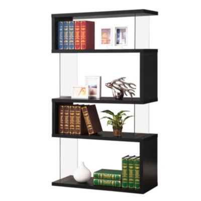 Coaster Home Furnishings - Weeksville Contemporary Four-tier Bookcase, Black