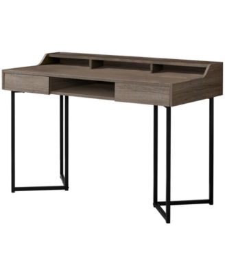 Monarch Specialties - Computer Desk - 48"L Dark Taupe Black Metal