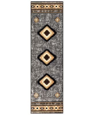 Abbie & Allie Rugs - Paramount PAR-1094 Charcoal 2'2" x 7'6" Runner Area Rug