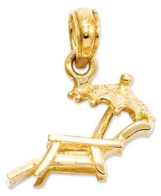 Macy's - 14k Gold Charm, Lounge Beach Chair Charm