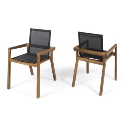Noble House - Belfast Outdoor Dining Chair, Quick Ship (Set of 2)
