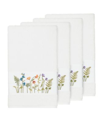 Linum Home - Turkish Cotton Serenity 4-Pc. Embellished Bath Towel Set