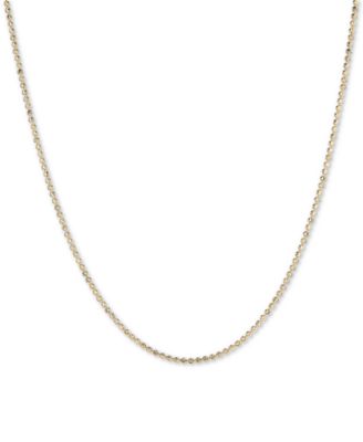 Italian Gold - Moon Link 18" Chain Necklace in 14k Gold