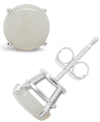 Macy's - Opal (1-5/8 ct. t.w.) Stud Earrings in Sterling Silver
