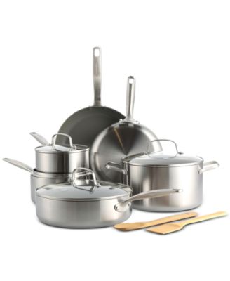 GreenPan - Chatham Stainless Ceramic Nonstick 12-Pc. Cookware Set