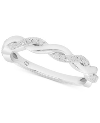 Macy's - Diamond Twist Ring (1/5 ct. t.w.) in Sterling Silver.