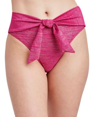 BCBGeneration - Stardust Wrap High-Waist Bikini Bottoms