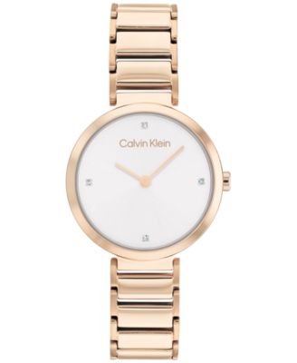 Calvin Klein - Women's Minimalistic Carnation Gold-Tone Bracelet Watch 28mm