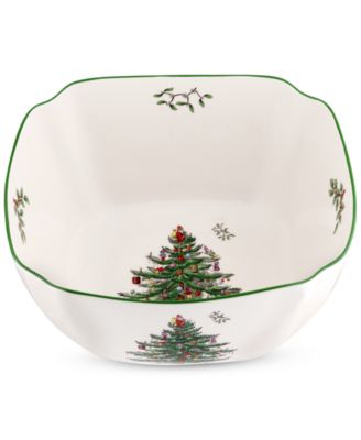 Spode - Christmas Tree Large Square Bowl 10"